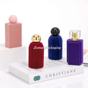 75ml Flock Coating Perfume Glass Bottle With Custom Logo/Cap