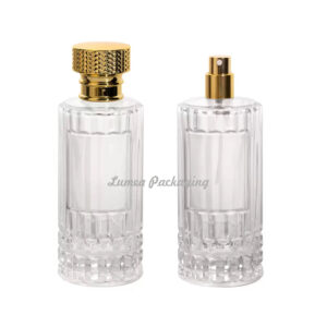 100ml Fluted Cylinder Perfume Glass Bottle With Custom Logo