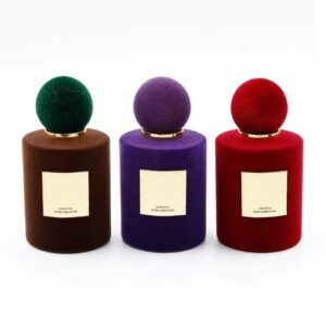 50ml Flock Coating Perfume Glass Bottle With Custom Nameplate