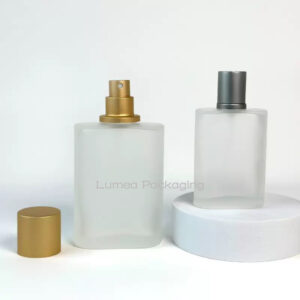 30ml/50ml/100ml Frosting Glass Bottle With Matte Silver Aluminum Cap & Sprayer