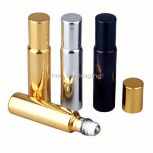 10ml Gold & Silver UV Coating Perfume Vial With Rolling Ball/Cap