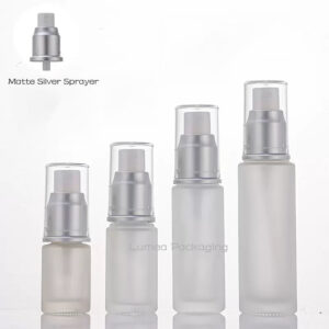 15ml/20ml/30ml/50ml Frosted Glass Bottle With Matte Silver Sprayer
