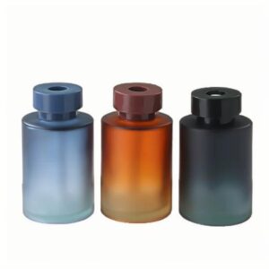 120ml Cylinder Frosted Color Gradient Diffuser Glass Bottle With ABS Cap