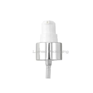 24/410 Silver Lotion/Essential Oil Pump With Outer Cap