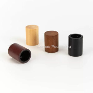 Cylinder Small Perfume Wooden Cap With Custom Size