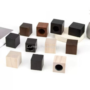 Square Wooden Cap For Perfume Bottle With Laser Logo