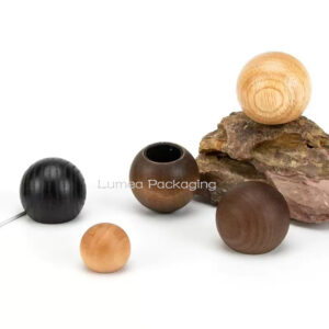 Round Ball Wooden Cap For Perfume Glass Bottle With Custom Size