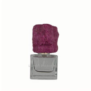 Dark Pink Irregular Shape Natural Stone/Crystal Perfume Cap