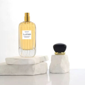 Luxury 100ml Perfume Clear Glass Bottle With Nameplate/ Cap/Sprayer